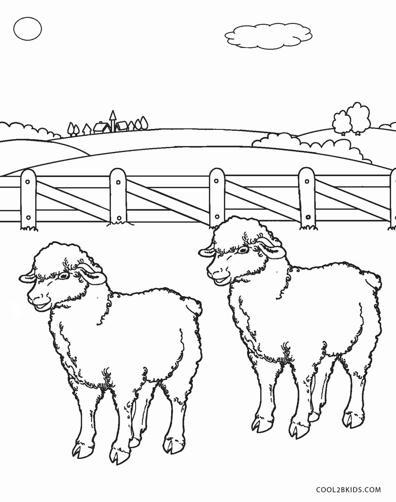 82 Sheep Coloring Pages for Kids Printable 28