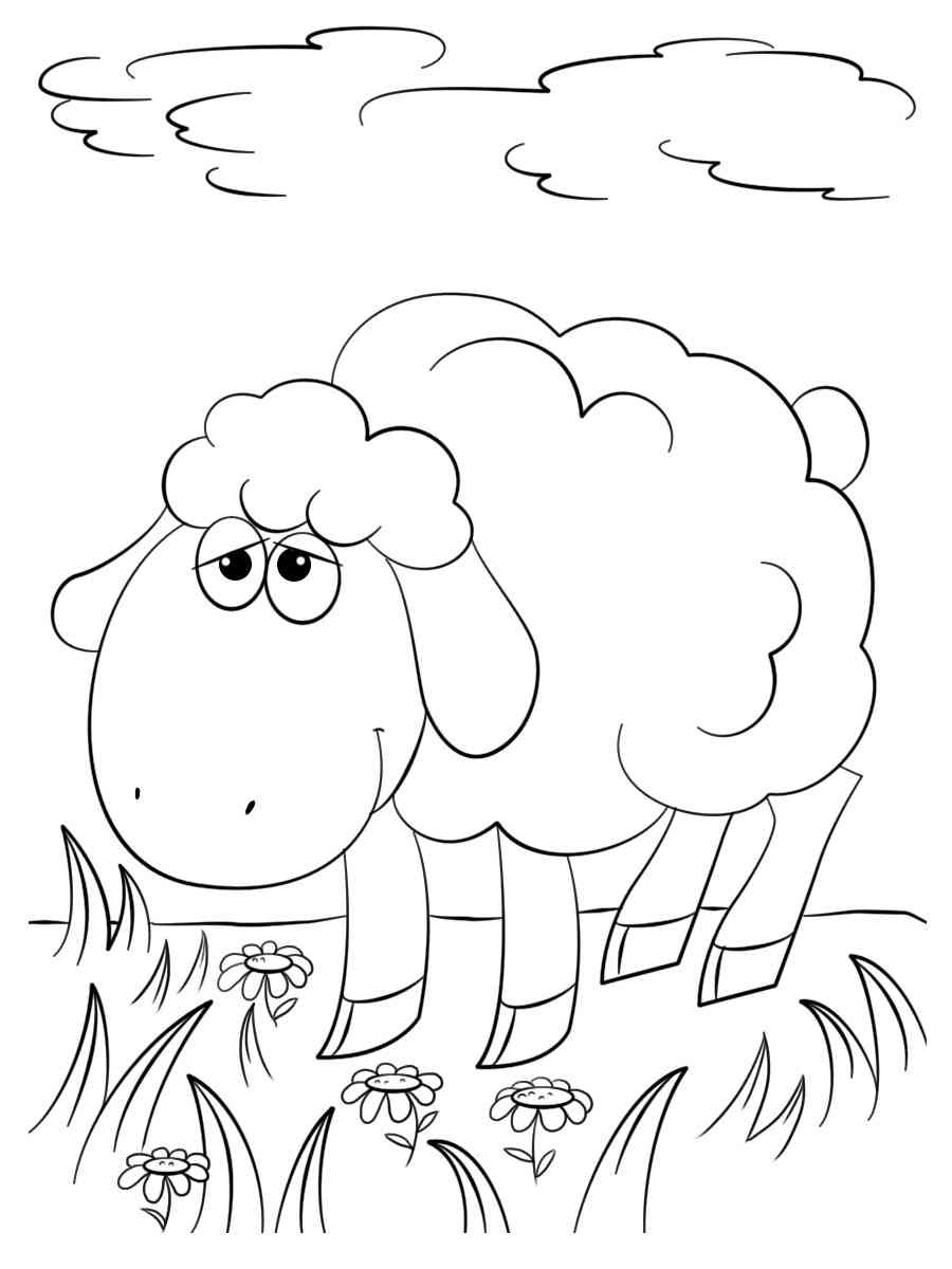 82 Sheep Coloring Pages for Kids Printable 4