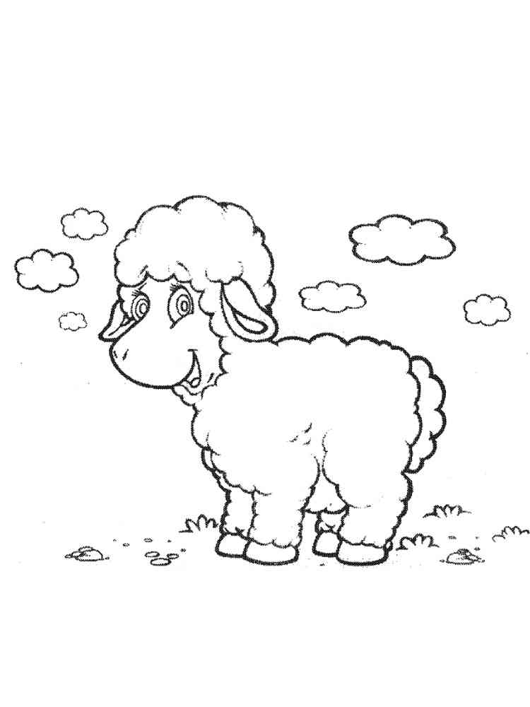 82 Sheep Coloring Pages for Kids Printable 42