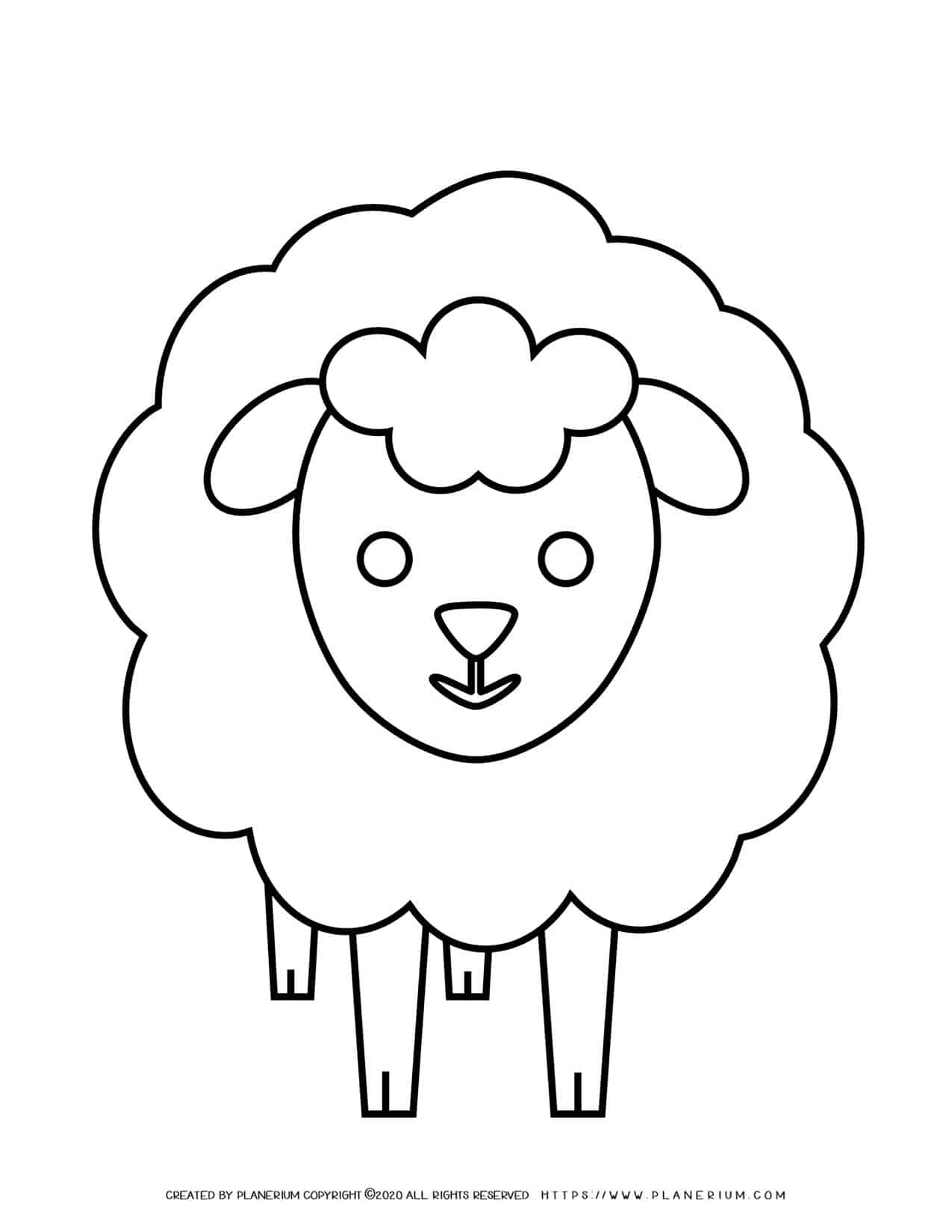 82 Sheep Coloring Pages for Kids Printable 46