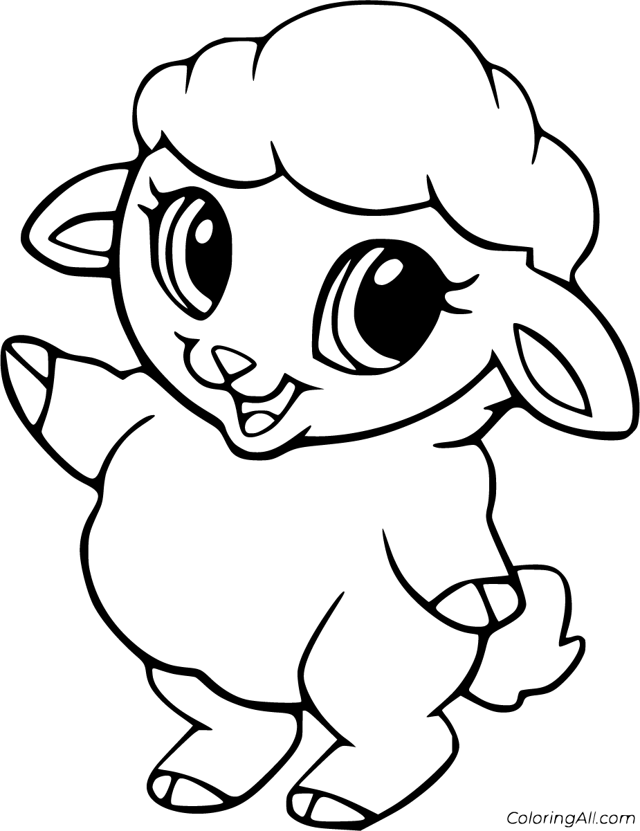 82 Sheep Coloring Pages for Kids Printable 48