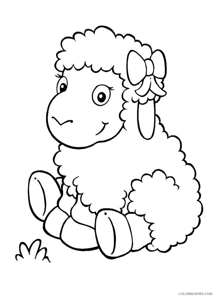 82 Sheep Coloring Pages for Kids Printable 70