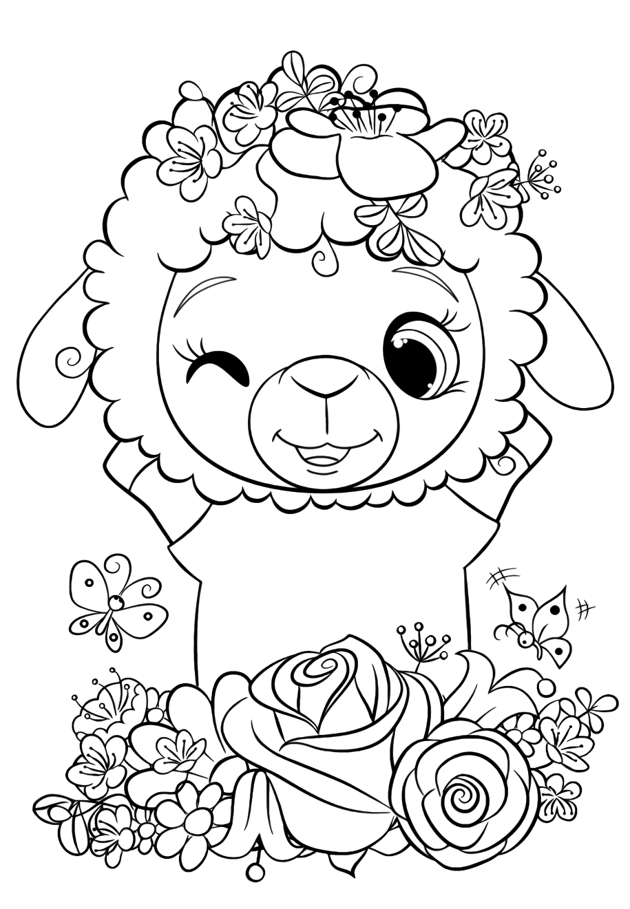 82 Sheep Coloring Pages for Kids Printable 75