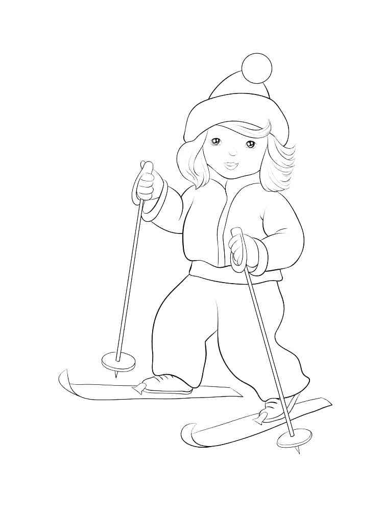 87 Skiing Coloring Pages Printable 14