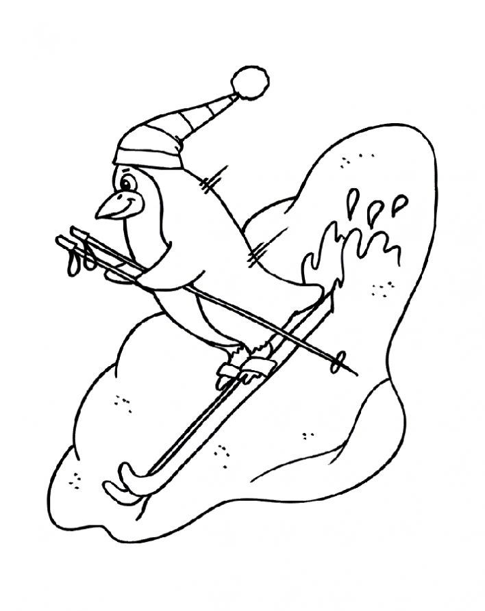 87 Skiing Coloring Pages Printable 17