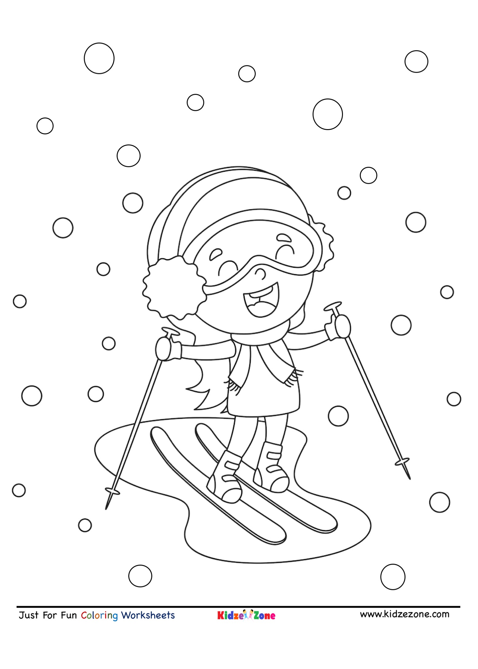 87 Skiing Coloring Pages Printable 18