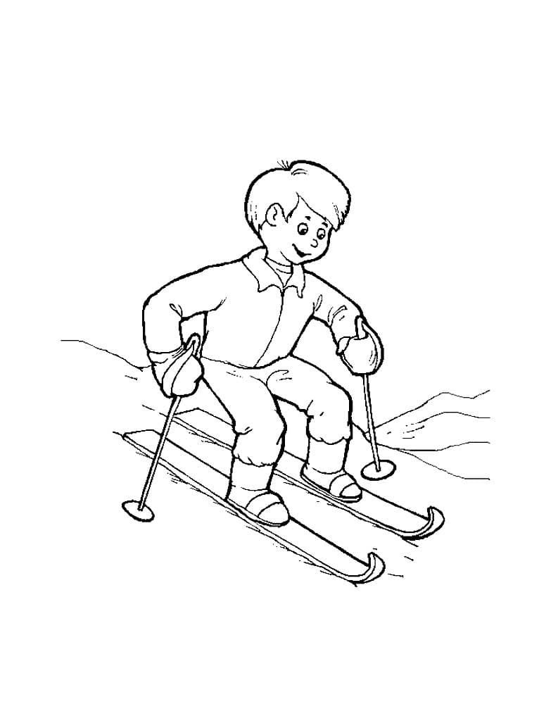 87 Skiing Coloring Pages Printable 2