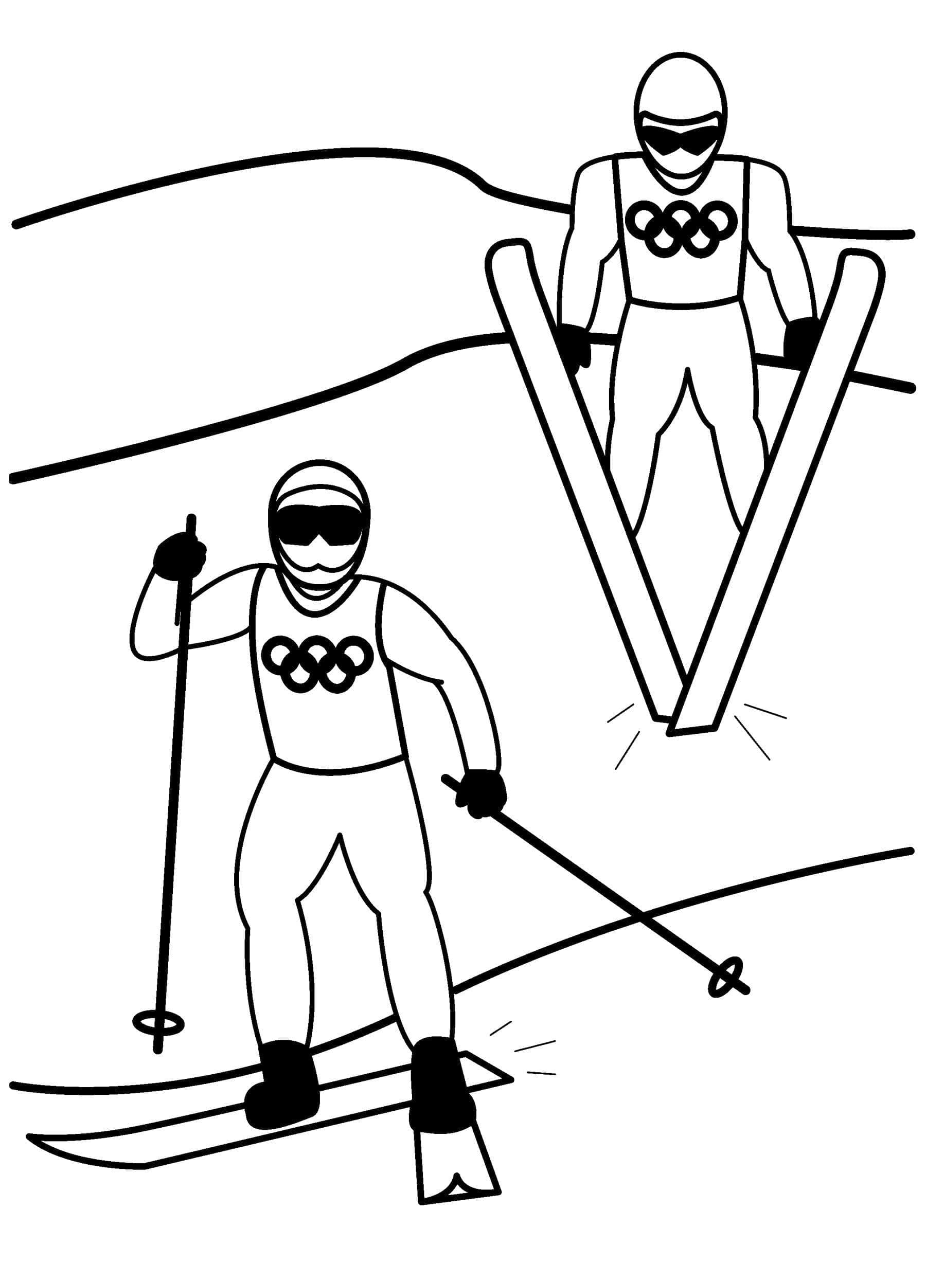 87 Skiing Coloring Pages Printable 21