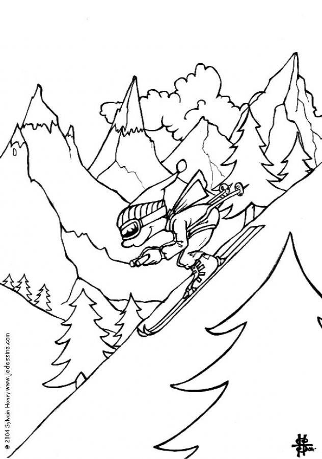 87 Skiing Coloring Pages Printable 23