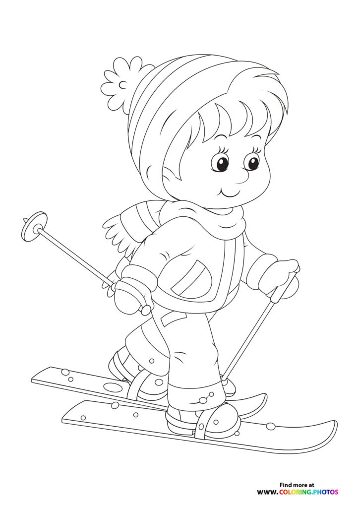 87 Skiing Coloring Pages Printable 24