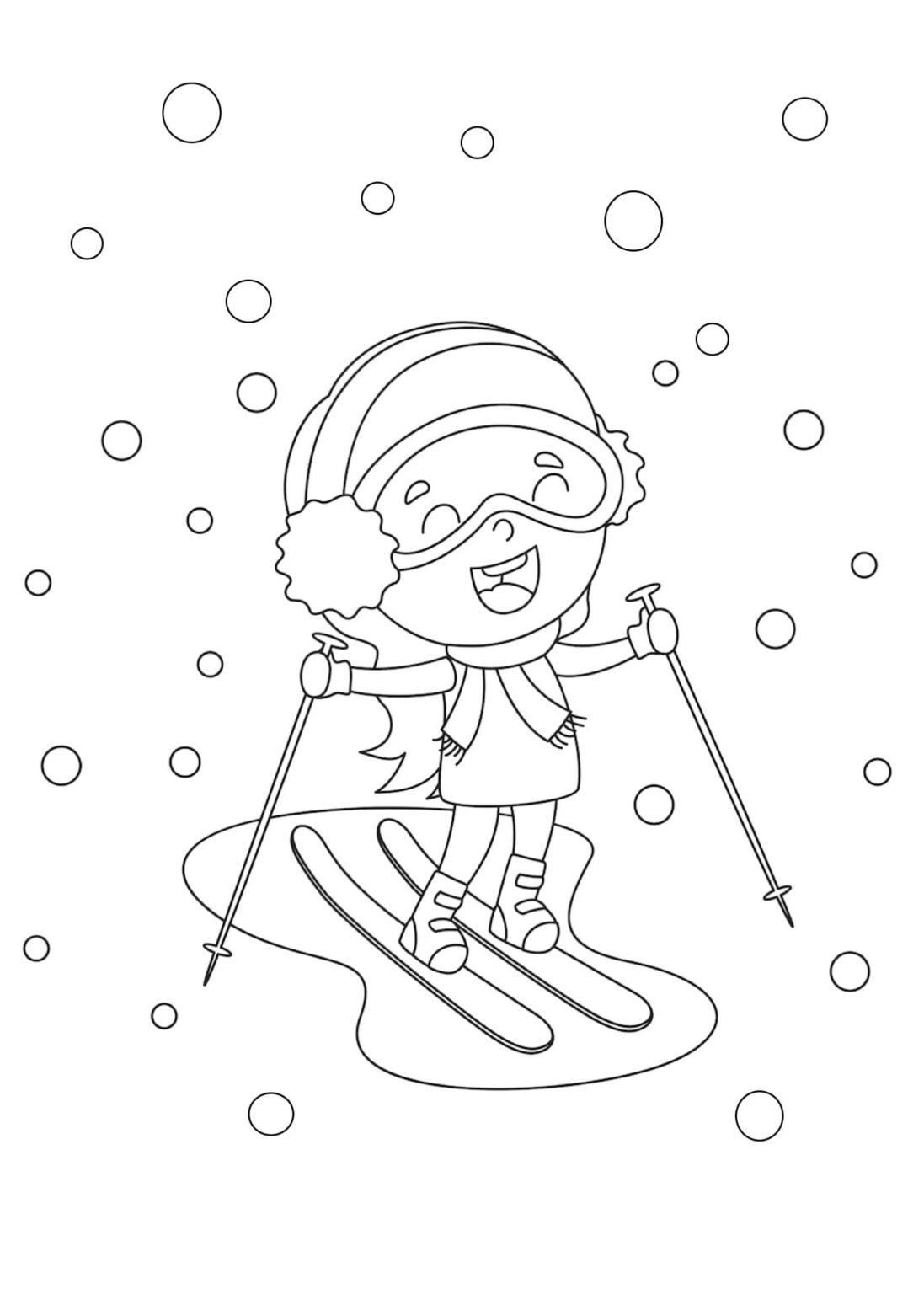 87 Skiing Coloring Pages Printable 25