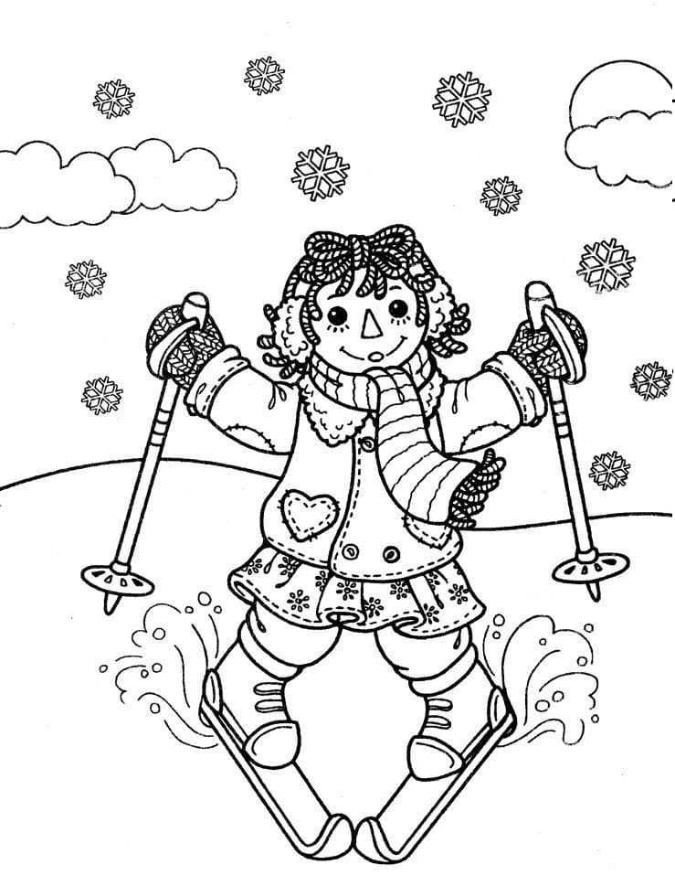 87 Skiing Coloring Pages Printable 27