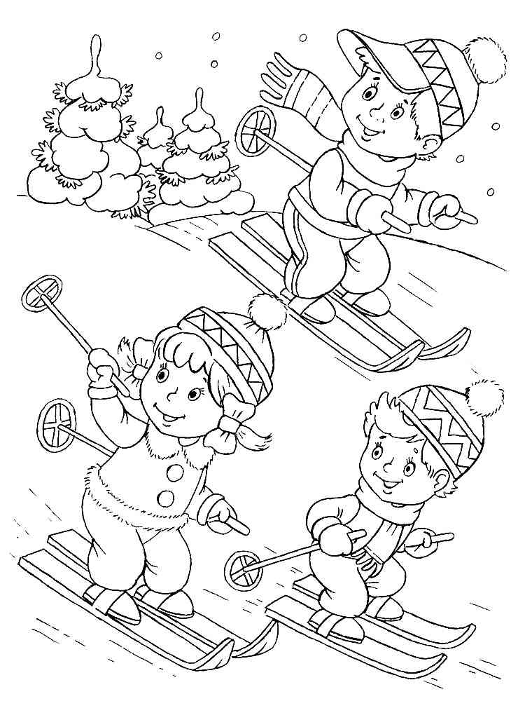 87 Skiing Coloring Pages Printable 28