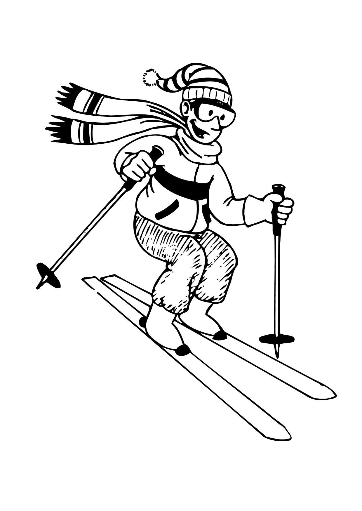 87 Skiing Coloring Pages Printable 29