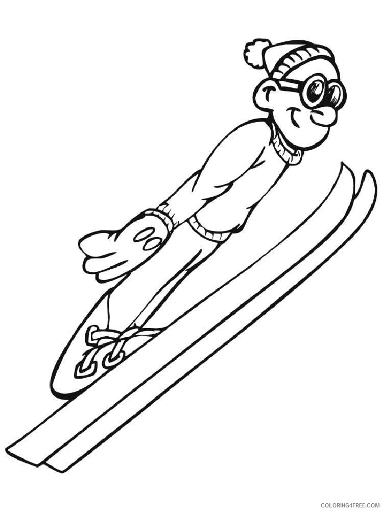 87 Skiing Coloring Pages Printable 30