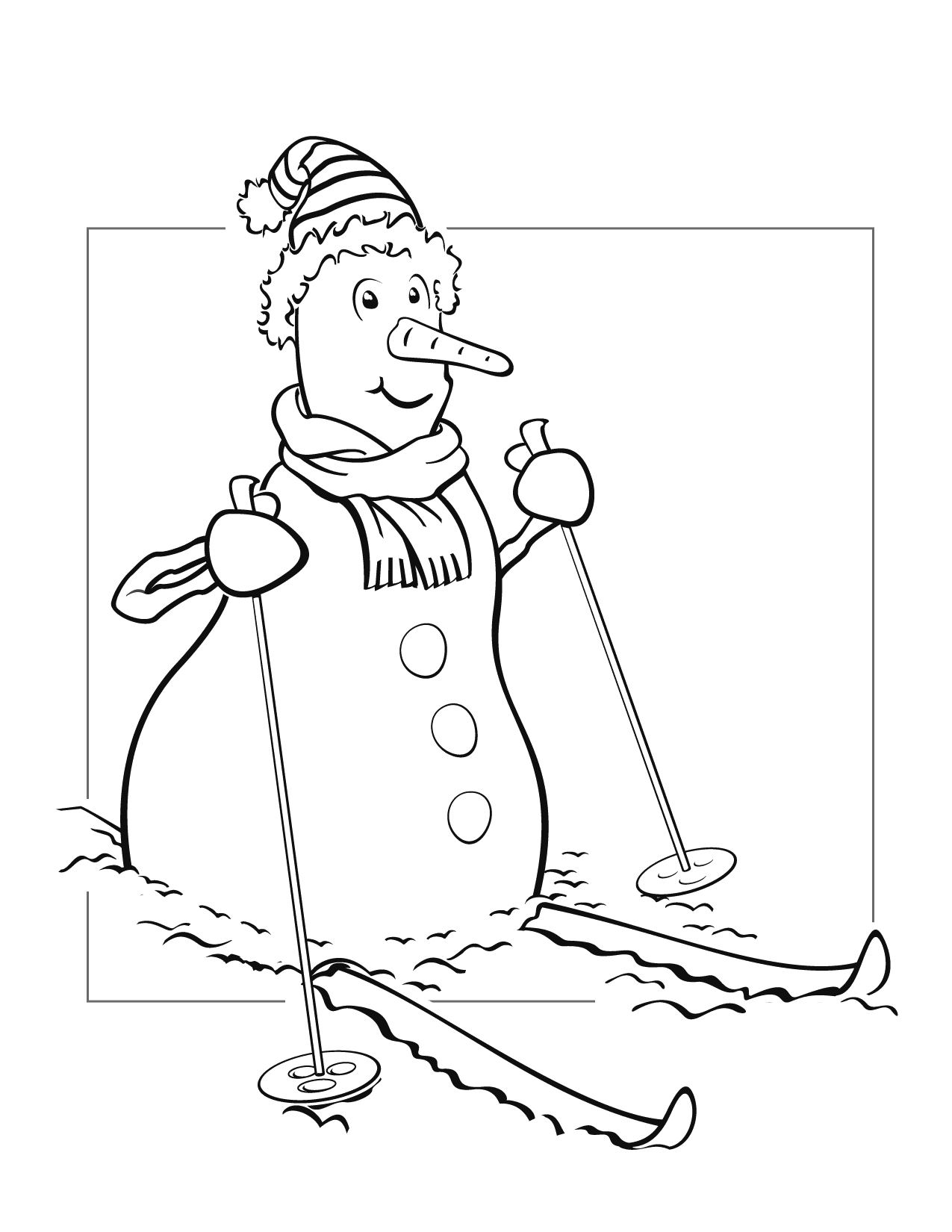 87 Skiing Coloring Pages Printable 31