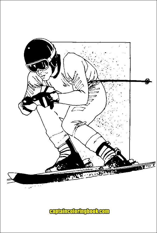 87 Skiing Coloring Pages Printable 33