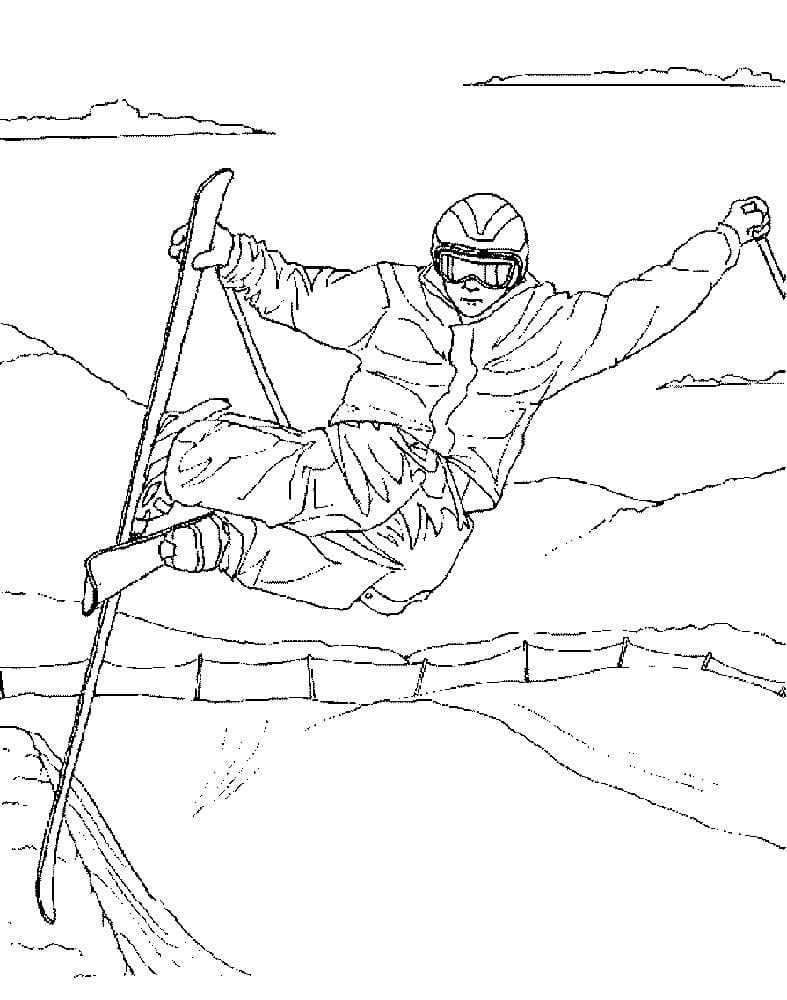 87 Skiing Coloring Pages Printable 41