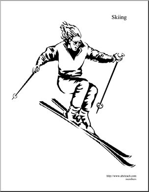 87 Skiing Coloring Pages Printable 43