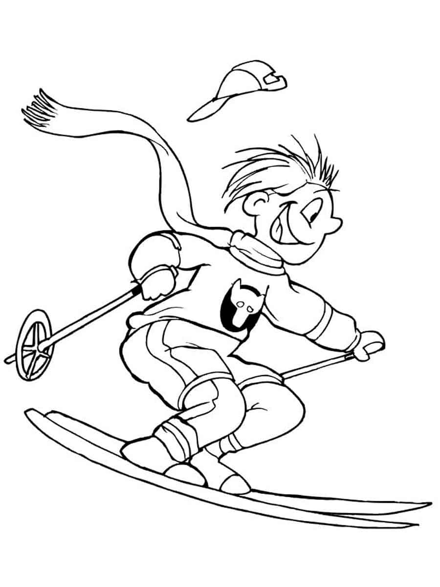 87 Skiing Coloring Pages Printable 44