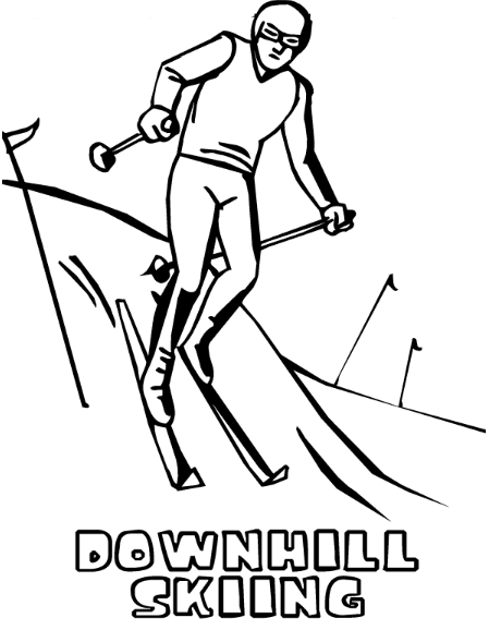 87 Skiing Coloring Pages Printable 45