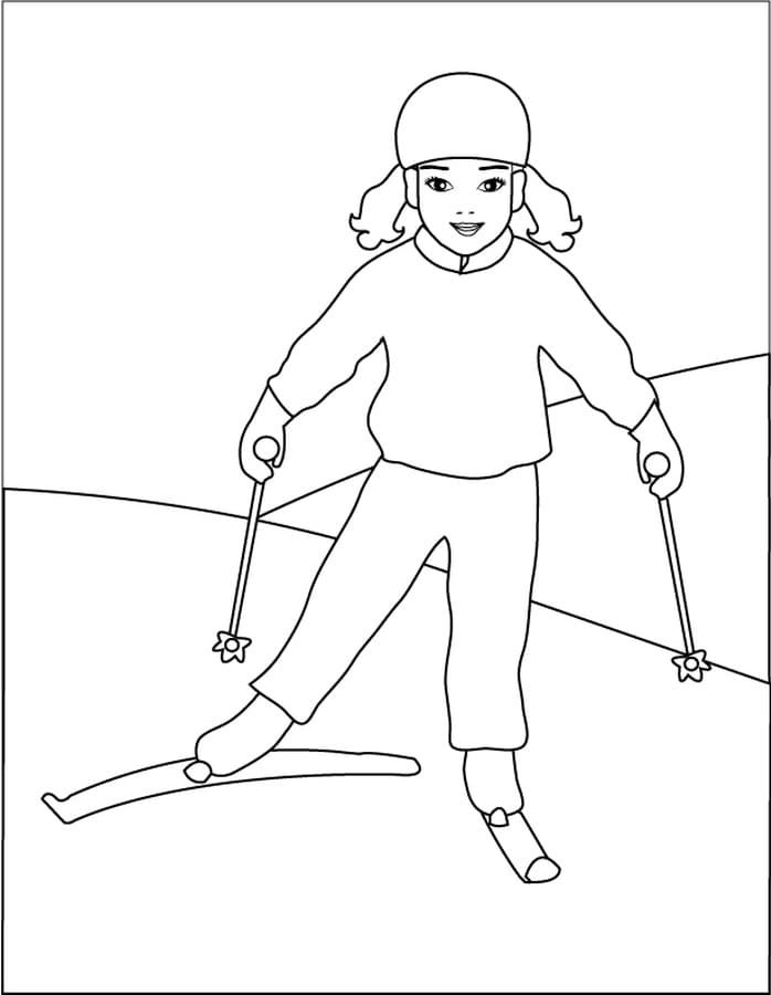 87 Skiing Coloring Pages Printable 46