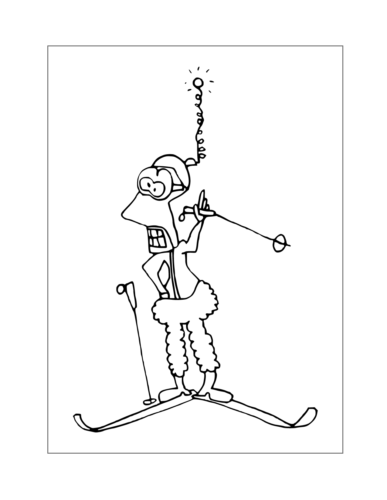 87 Skiing Coloring Pages Printable 5