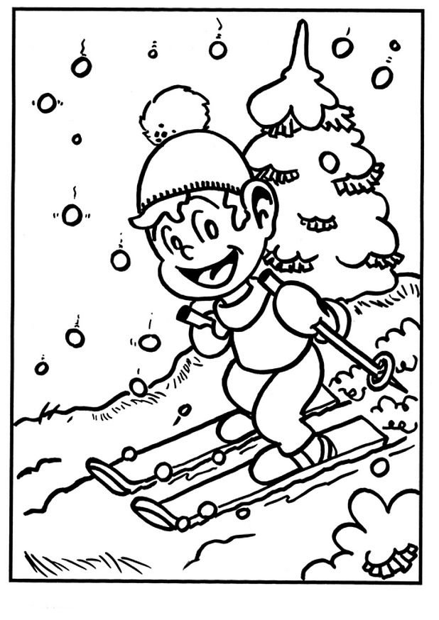 87 Skiing Coloring Pages Printable 52