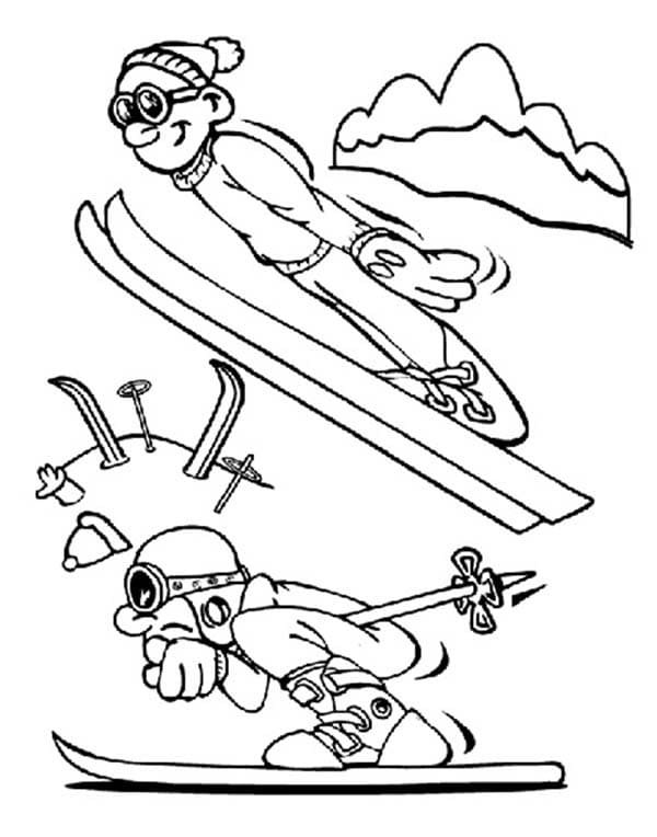 87 Skiing Coloring Pages Printable 56