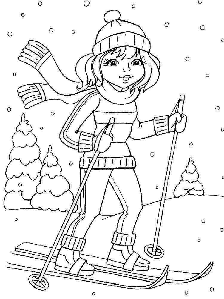 87 Skiing Coloring Pages Printable 58