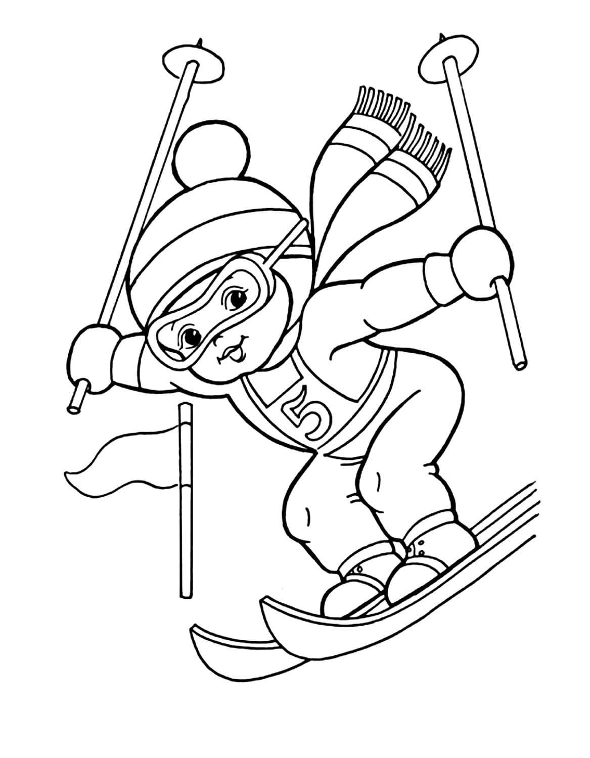 87 Skiing Coloring Pages Printable 59