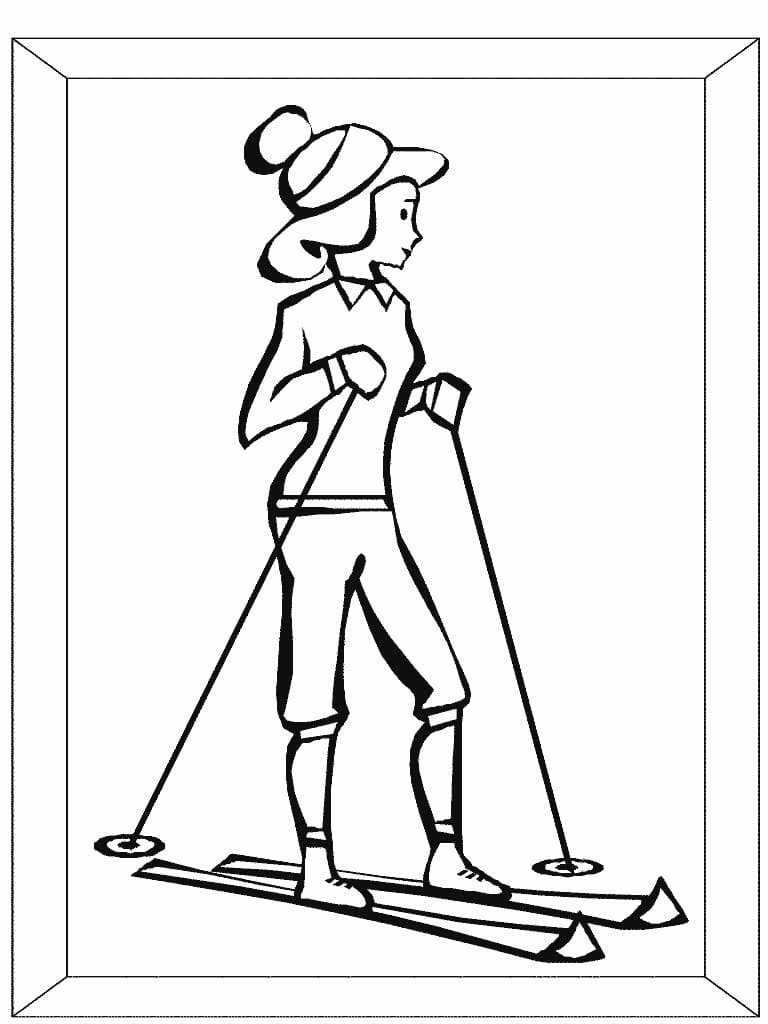 87 Skiing Coloring Pages Printable 64