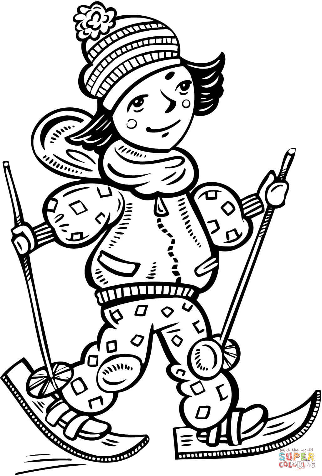 87 Skiing Coloring Pages Printable 67