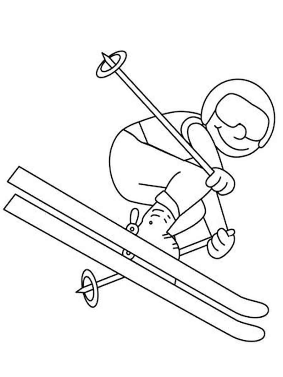 87 Skiing Coloring Pages Printable 74