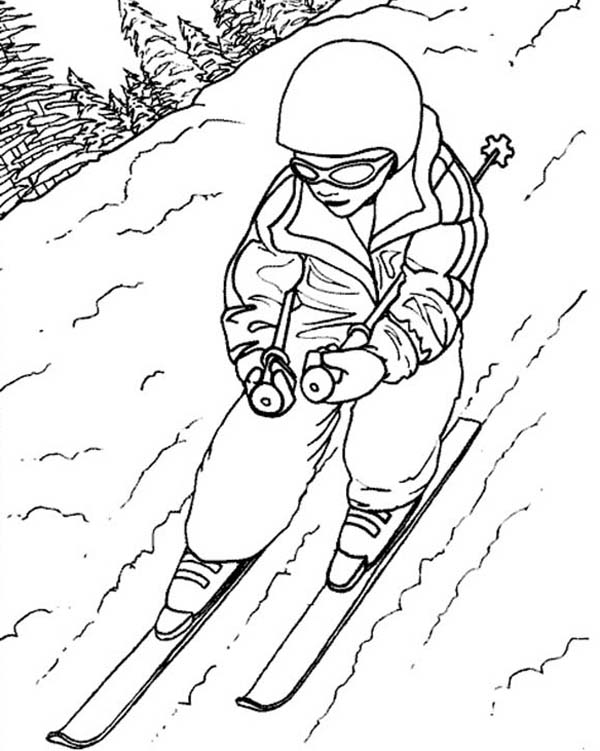 87 Skiing Coloring Pages Printable 77