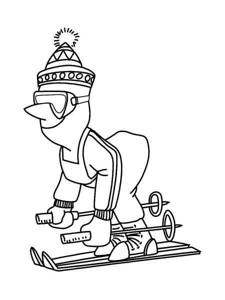 87 Skiing Coloring Pages Printable 8