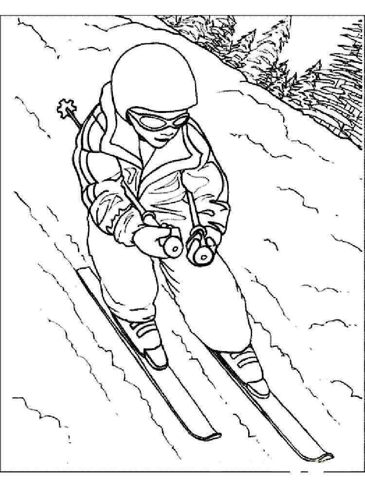 87 Skiing Coloring Pages Printable 80