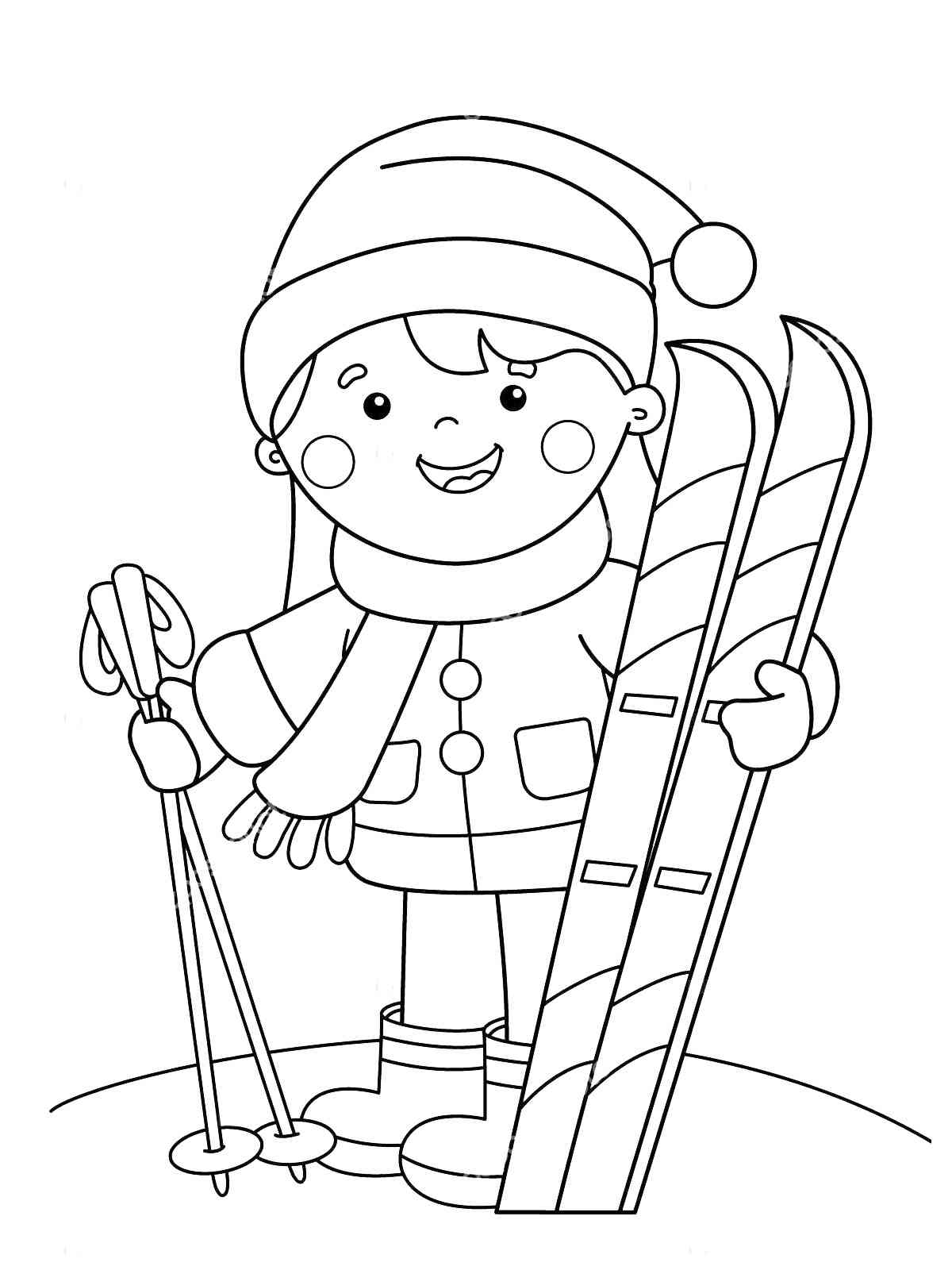 87 Skiing Coloring Pages Printable 83