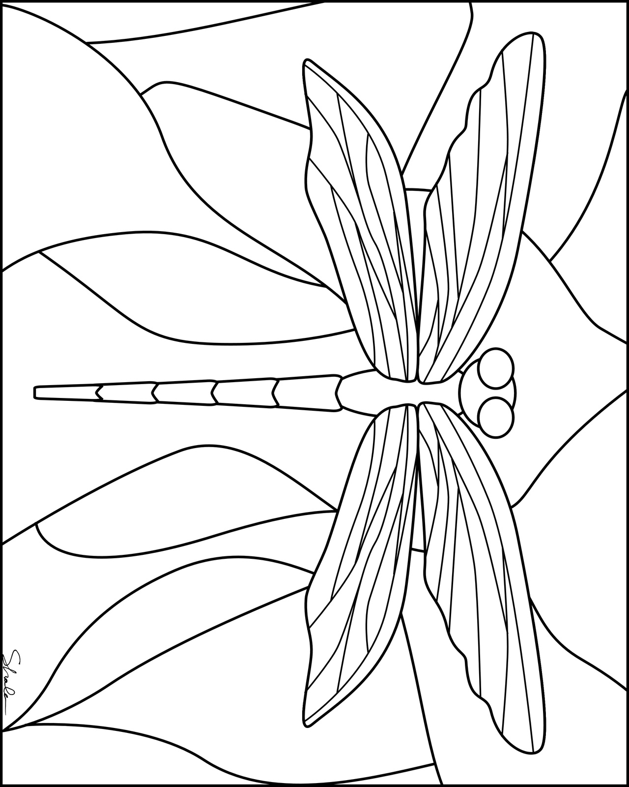 88 Dragonfly Coloring Pages Printable 1