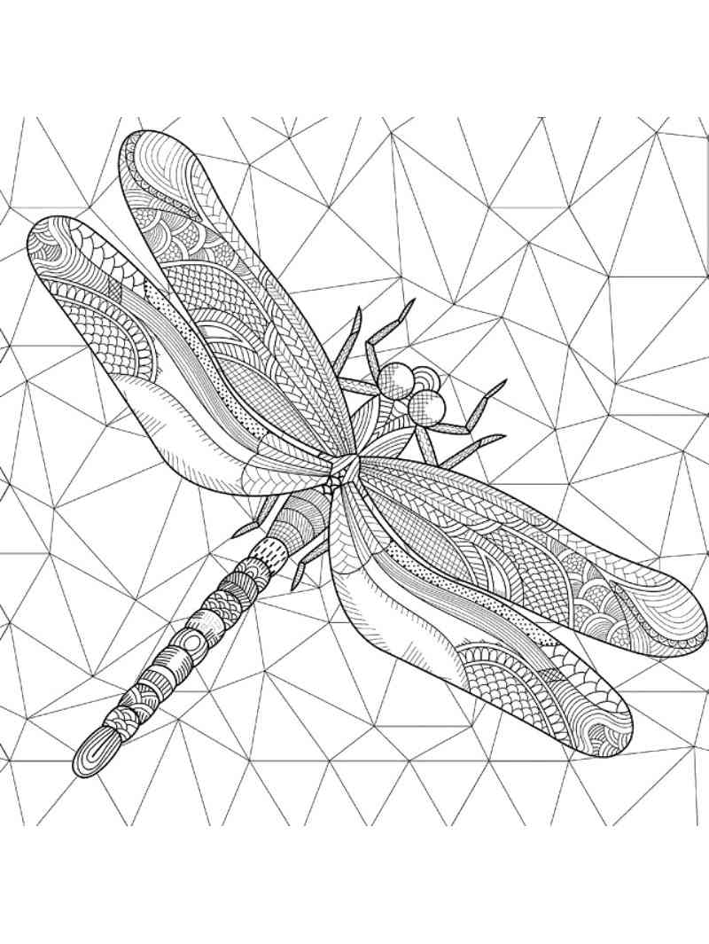 88 Dragonfly Coloring Pages Printable 11