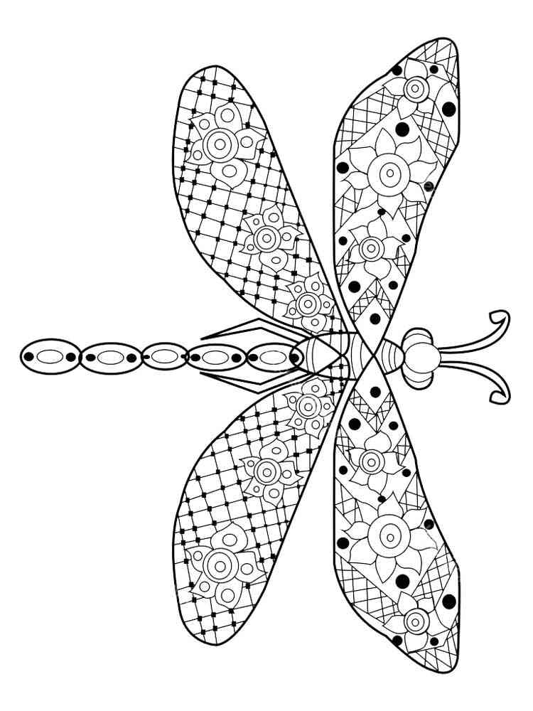 88 Dragonfly Coloring Pages Printable 2