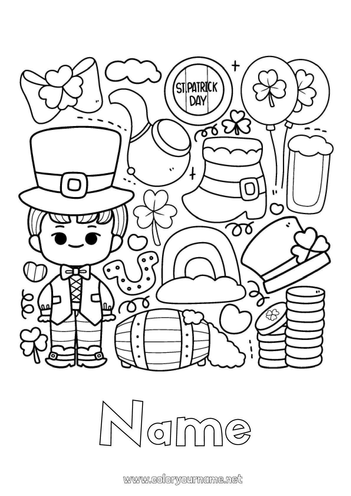 90 Irish Coloring Pages Printable 20