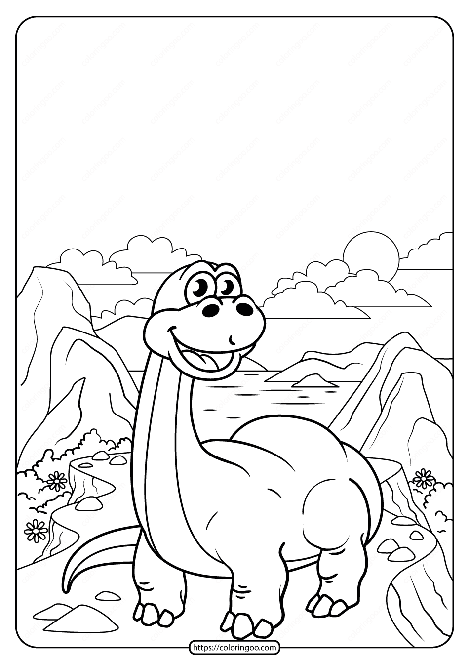 98 Exciting Printable Dinosaur Coloring Pages for Kids 28