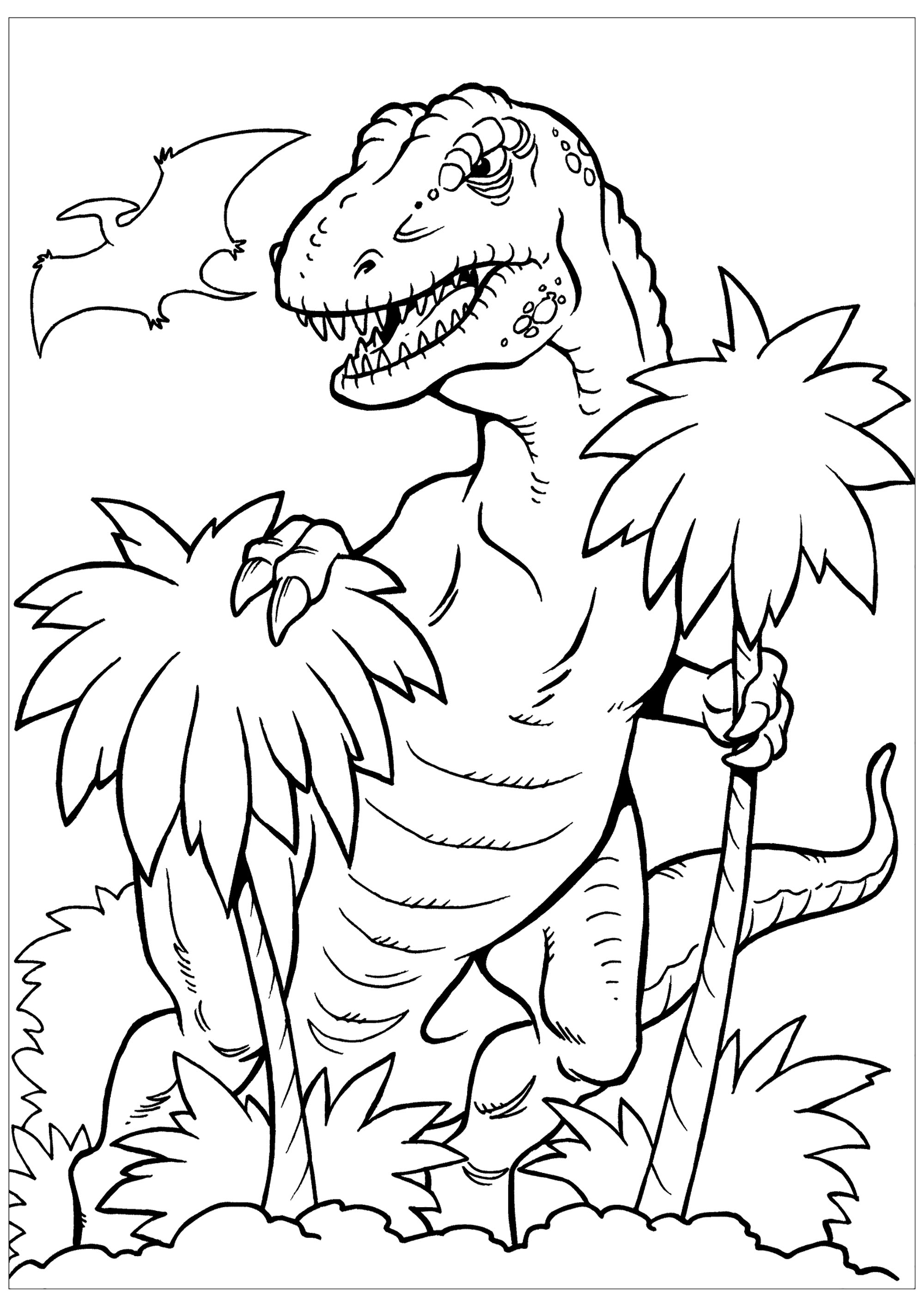 98 Exciting Printable Dinosaur Coloring Pages for Kids 3