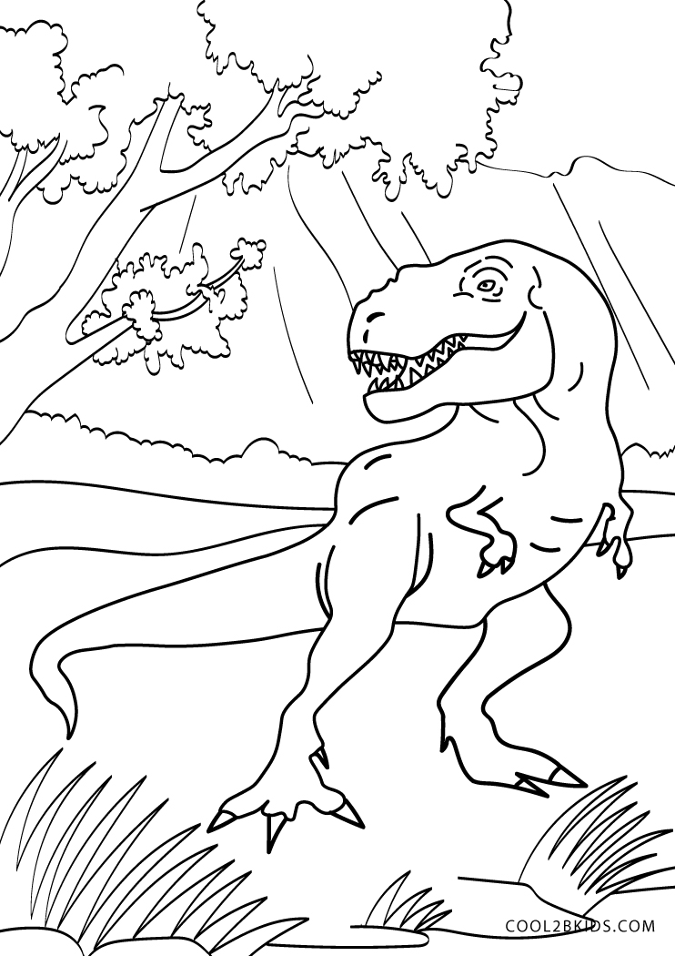 98 Exciting Printable Dinosaur Coloring Pages for Kids 7