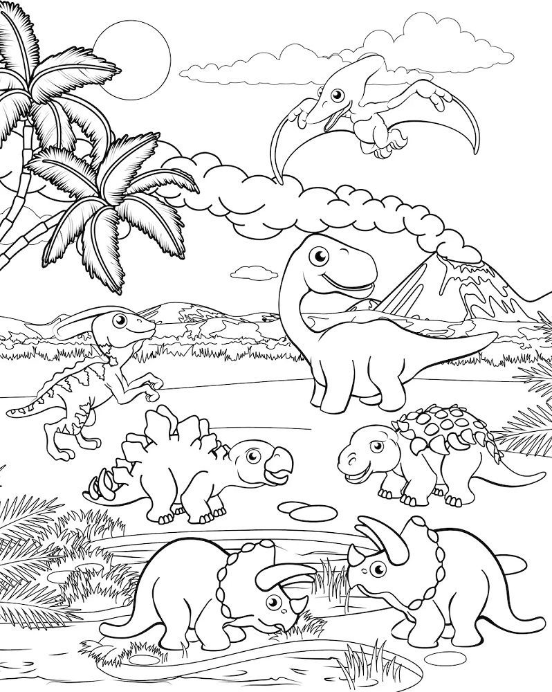 98 Exciting Printable Dinosaur Coloring Pages for Kids 80