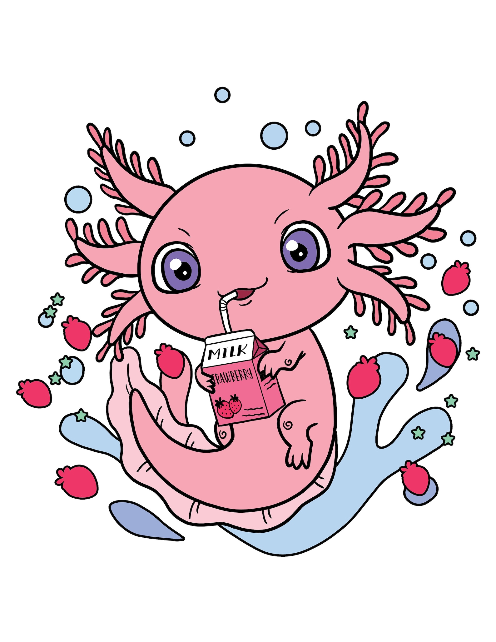 Cool Printable Axolotl Coloring Pages 20