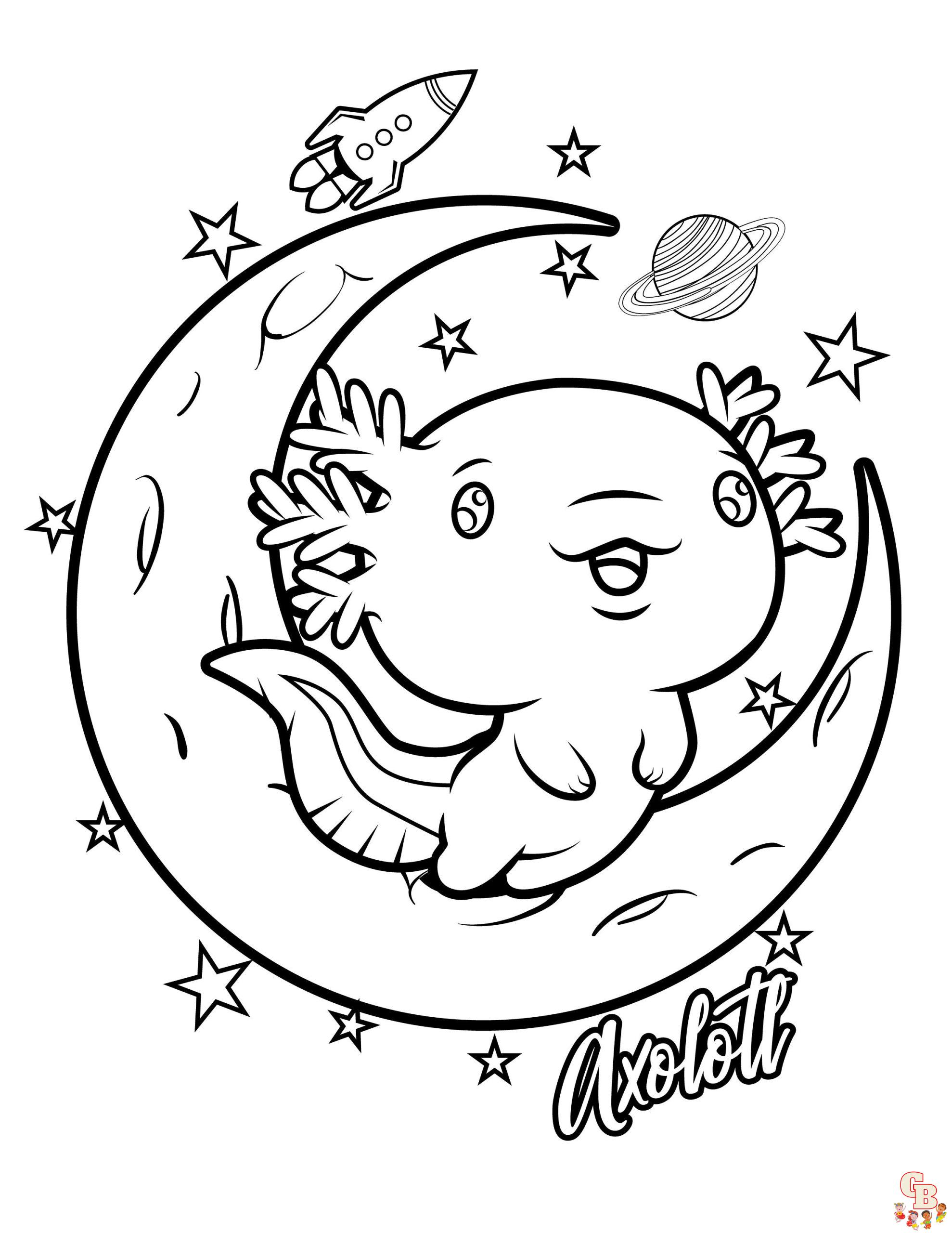 Cool Printable Axolotl Coloring Pages 28