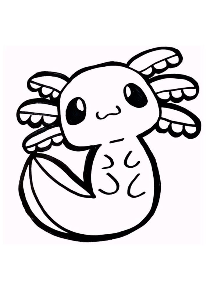 Cool Printable Axolotl Coloring Pages 30
