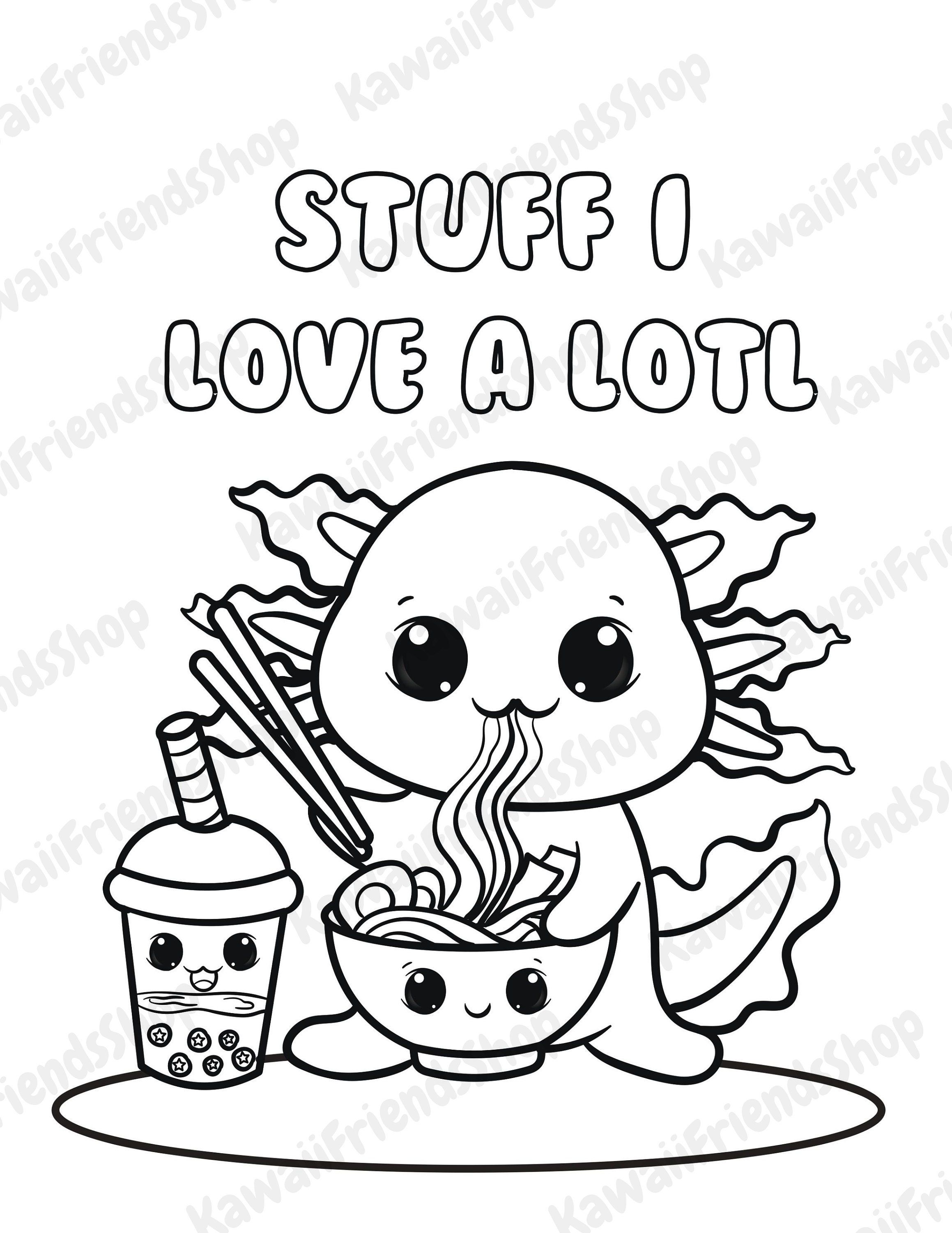 Cool Printable Axolotl Coloring Pages 31